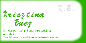 krisztina bucz business card